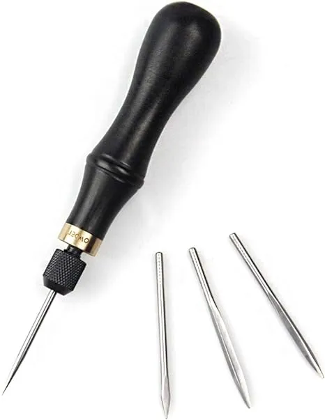 OWDEN Professional leather tool,4 in 1 awl tool set for leathercraft