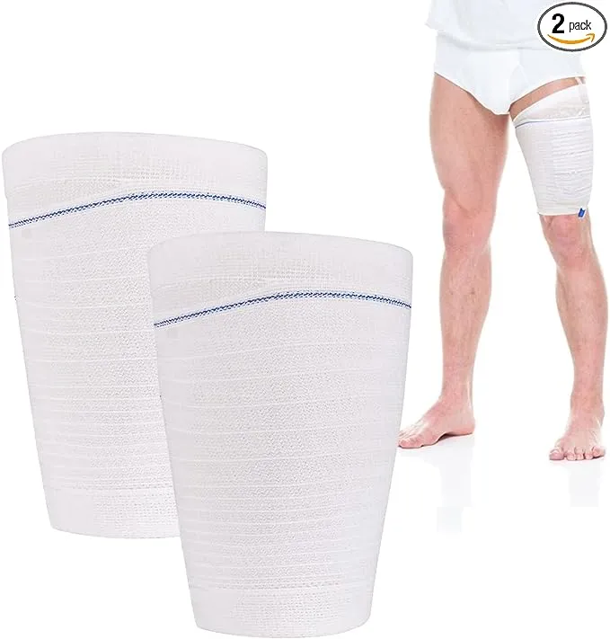 HANSILK Catheter Leg Bag Holder 2 Count Fabric Catheter Sleeves Urine Leg Bag Holder - Urinary Drainage Bag Stay in Place Urine Bags for