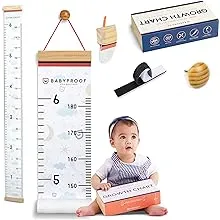 Growth Chart for Kids by Baby Proof - Measuring Height Chart and Kids Decor! Meaningful Memories Through Kid Size Chart Measurement. Pastel Arrows Growth Chart Ruler for Wall with Wooden Keepsake Box