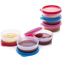 Signora Ware Reusable Airtight Food Prep Storage Containers with Lids, Set of 6 2.3-Oz Mini Mate