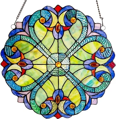 Multi Stained Glass Mini Halston Window Panel