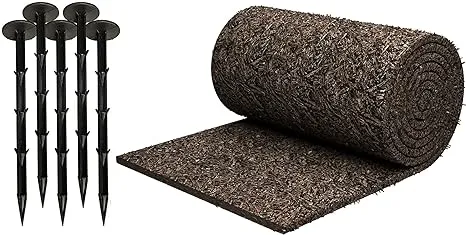 Rubber Mulch Border for Landscaping Permanent Garden Barrier, 120&#034;x4.5&#034; Roll