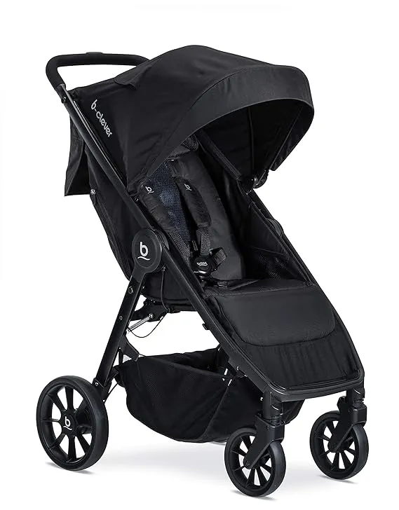 Britax B-Clever Compact Stroller, Cool Flow Teal - One Hand Fold, Ventilated Seating Area, All Wheel Suspension