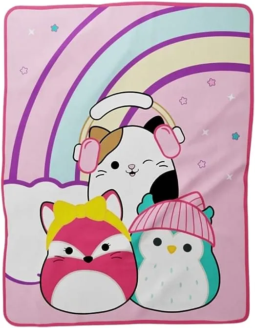 Squishmallows Kids Bedding Super Soft Micro Raschel Throw