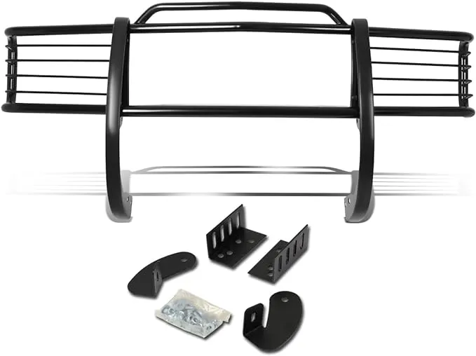 DNA Motoring GRILL-G-006-BK Black Front Bumper Brush Grille Guard Compatible with C/K1500/2500/3500,Blazer, Jimmy, Tahoe Yukon