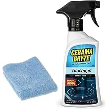 Cerama Bryte Touchups Spray (16 oz) Glass Ceramic Cooktop Cleaner With Microfiber Cloth