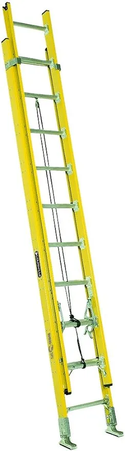 Louisville FE4224HD Extension Ladder, Fiberglass, 24 ft, IAA