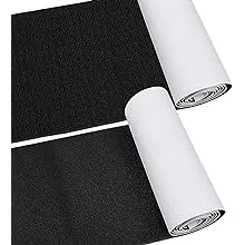 Self-Adhesive Hook and Loop Fastening Tape 6-inch Width 2 Yard(6.5 Feet) Heavy Duty Adhesive Back Fastener Strip Reusable Hook Roll Sticky Glue Nylon Fabric Patch for Picture and Tools Hanging