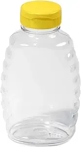 Plastic Honey Squeeze Bottle 16oz 12 Pack Flip-top Lid Beekeeper Supplies Jar US