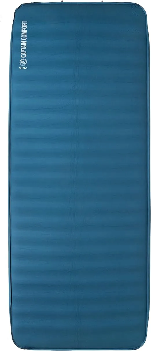 Big Agnes Captain Comfort Deluxe Camp | Supremely Comfortable, All-Weather, Self-Inflating Sleeping Pad