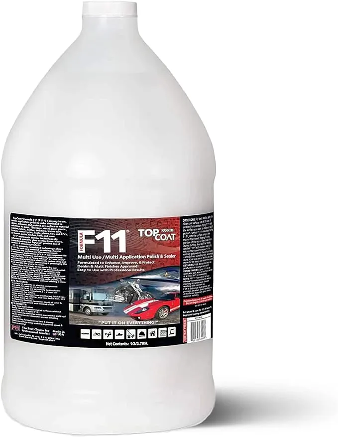 TopCoat F11 Polish & Sealer for Cars, Motorcycles, RVs, and More - High-Performance Surface Sealant - Car Wax Replacement Sealer - 1 Gallon Bottle