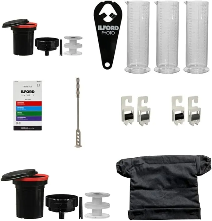 Paterson And Ilford Film Processing Kit with Extra Developing Tanks and Reels Bundle (3 Items)