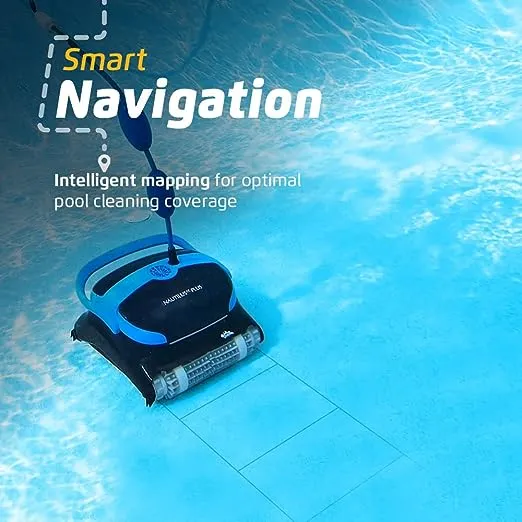Dolphin Automatic Robotic Pool Vacuum Cleaner, Wall Climbing Scrubber Brush, Smart Navigation, Ideal for In-Ground Pools up to 50 FT in Length - Nautilus CC Plus Wi-Fi