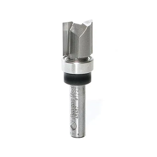 Amana Tool 45463-S Carbide Tipped Flush Trim Plunge Template Router Bit 3/4 Dia x 3/4 Inch x 1/2 Shank with Upper Ball Bearing