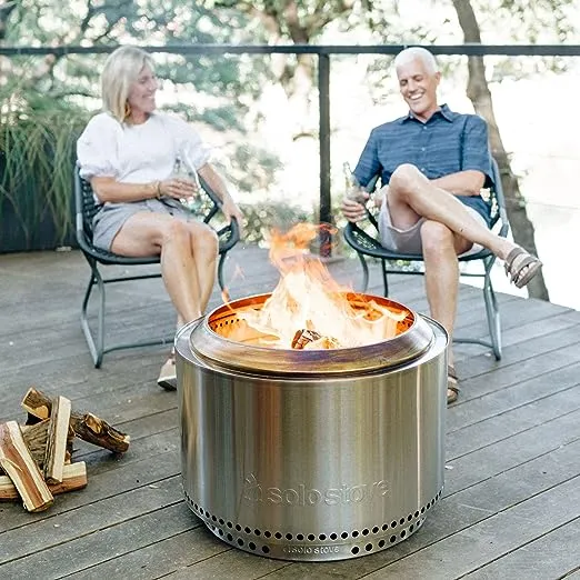 Solo Stove Yukon Stand - Durable 304 Stainless Steel, Heat-Resistant, Portable Elevated Fire Pit Accessory for Safe Use on Decks and Camping - Ideal for Smokeless Fire Pits and Outdoor Fireplaces
