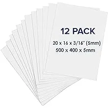 Foam Board 16 x 20 x 3/16" - Premium 12 Pack - White Poster Board Acid Free ...