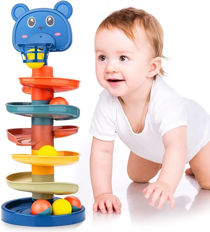 Beestech Ball Tower for Toddlers, Ball Drop and Roll Tower, Educational ...