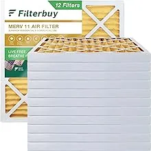 Filterbuy 24x24x2 Air Filter MERV 11, Pleated HVAC AC Furnace Filters Replacement ...