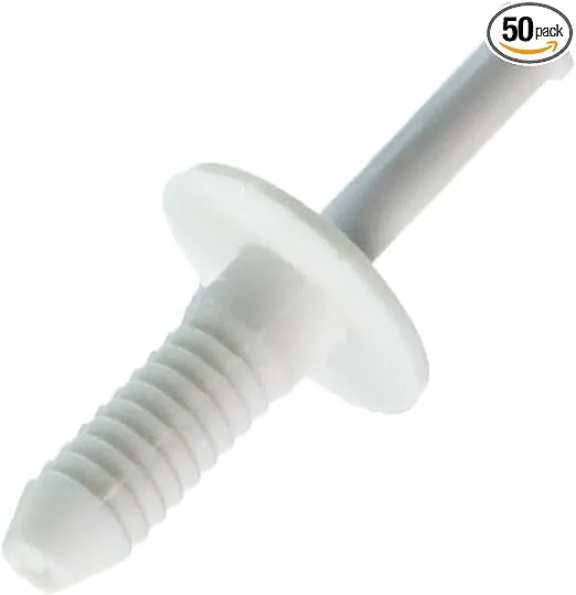 Sequentia RIV50WH White High Impact FRP Drive Nylon Rivet 3/4 L x 1/2 W in.