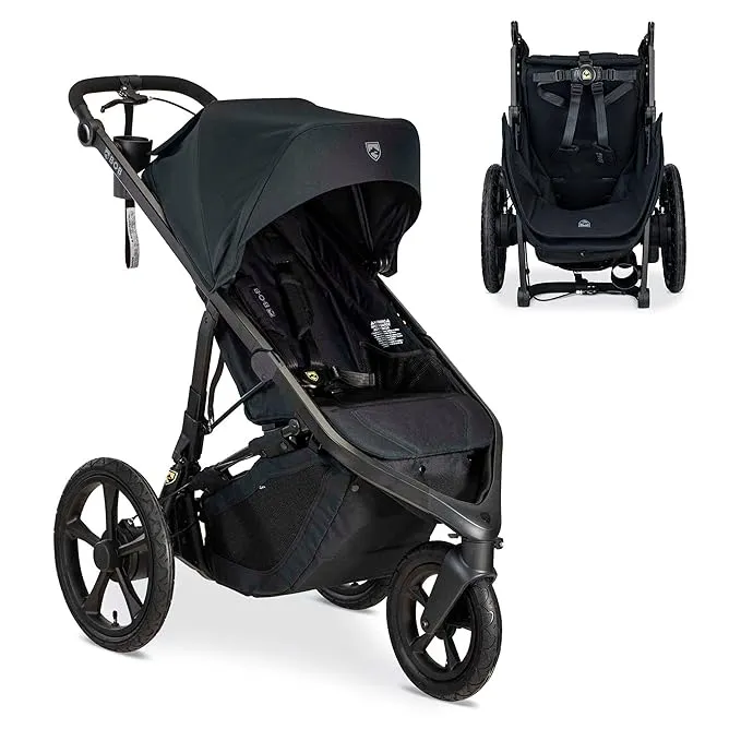 BOB Gear Wayfinder Jogging Stroller with Dual Suspension and Air-Filled Tires - Storm