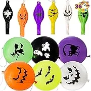 SYNCFUN 36 Pcs Halloween Toys for Kids,Punch Balloons,Halloween Party Favors Games,Halloween Treat Bag Fillers Prizes Goodies,Classroom Halloween Decorations