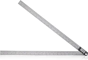 Delgada Digital Angle Ruler and Stainless Steel Digital Angle Finder or Digital Protractor with Zeroing and Locking Function Battery Included 20Inches/500mm