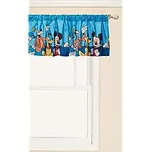 Disney Mickey Mouse Playground Pals Window Valance, Blue 50" x 16"