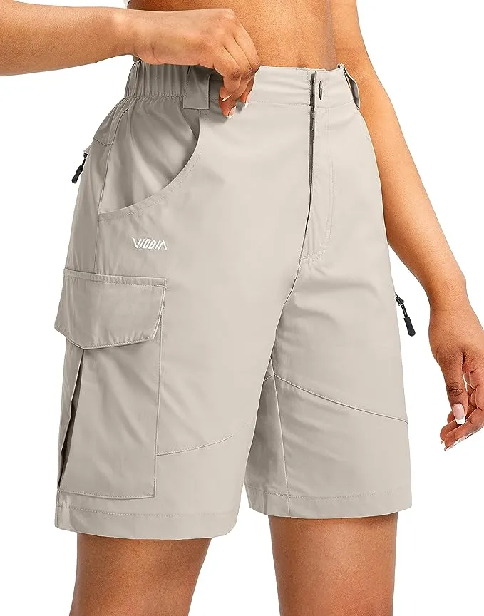 Viodia Women's 7" Hiking Cargo Shorts with Pockets Quick Dry Lightweight Shorts ...