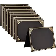 12-Pack Black Certificate Holders - Use as Award, Diploma Cover, Letter-Size