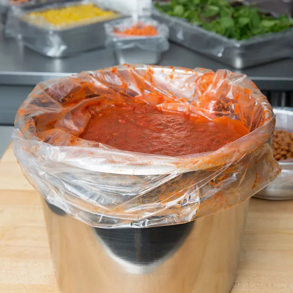 PanSaver Hotel Clear Round Pan Liners for Easy Clean Up - Disposable Buffet Pan Liners, Ovenable up to 400F (9 & 11 Quart Round Pan Liner - 18 x 20 IN)