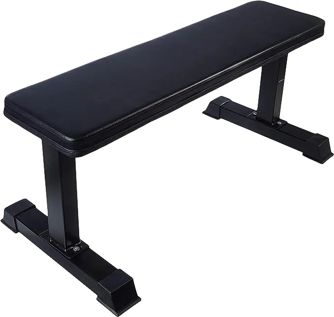 Amazon Basics Flat Weight Workout Exercise Bench, Black