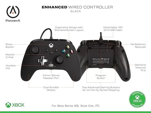 Powera - Enhanced Wired Controller for Xbox Series X|S - Mist