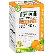 TheraBreath Dry Mouth ZINC Lozenges, Mandarin Mint Flavor, 100 Lozenges