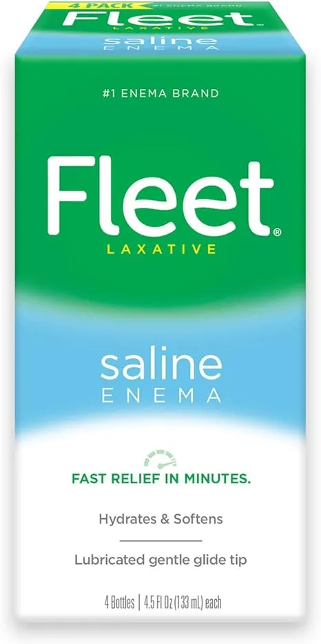 Fleet Laxative Saline Enema for Constipation, 4.5 Fl Oz (Pack of 48)Fleet Laxative Saline Enema for Constipation, 4.5 Fl Oz (Pack of 48)