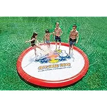 WOW Sports - Giant Super Splash Pad - 10 Feet Diameter Inflatable Splash Pad with Water Sprinkler - Fun for Kids & Adults - Backyard Summer Party Accessory