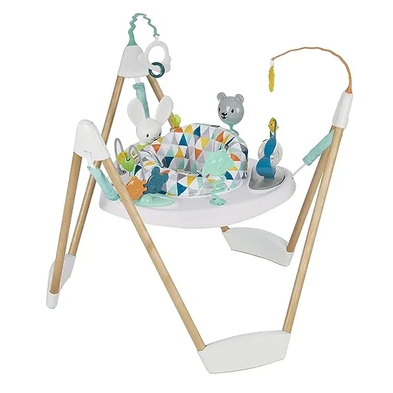 Evenflo Exersaucer Woodland Wonder Baby Activity Center - 13+ Colorful Activities with Full 360-Degree Spin and Enhanced Springs for Bouncing Fun