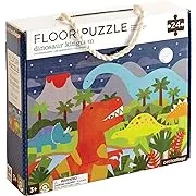 Petit Collage Floor Puzzle, Dinosaur Kingdom, 24-Pieces – Large Puzzle for Kids, Completed Dinosaur Jigsaw Puzzle Measures 18” x 24” – Makes a Great Gift Idea for Ages 3 PlusPetit Collage Floor Puzzle, Dinosaur Kingdom, 24-Piece…