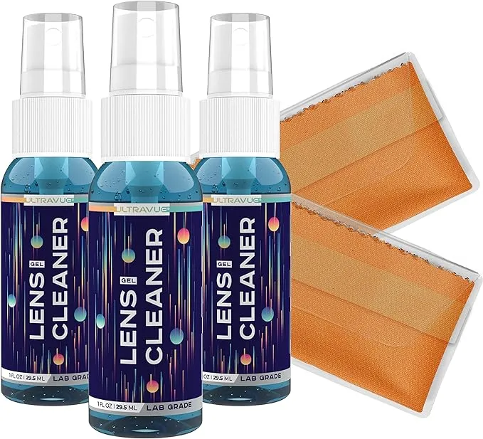 3Pcs Lens Cleaner Spray Kit with Microfiber Cloths for Eyeglasses Lenses Screens