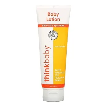 Thinkbaby Baby Lotion For Sensitive Skin | EWG Verified, Soothing Relief, Moisturizing, Nourishing | Fragrance Free, Unscented, For Face & Body - 8oz, 237 ML