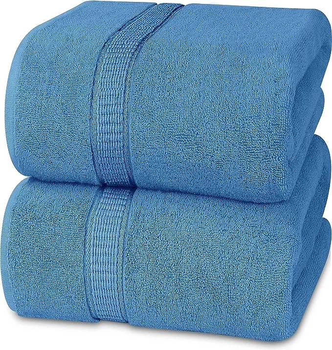 Utopia Towels - Luxurious Jumbo Bath Sheet 2 Piece - 600 GSM (35X70 inches) 100% Ring Spun Cotton - Highly Absorbent and Quick Dry Extra Large Bath