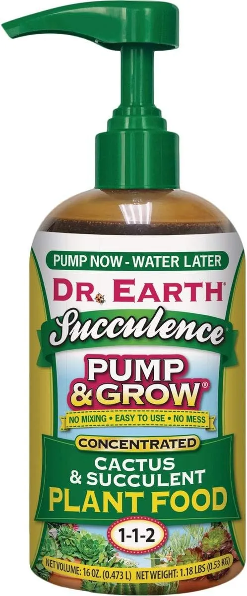 Dr. Earth Organic & Natural Pump & Grow Succulence Cactus & Succulent Plant Food 16 oz, Yellow