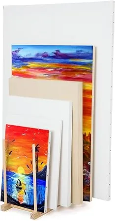 Falling in Art Large Wooden Art Storage Rack - Canvas Drying Stand for Artwor...