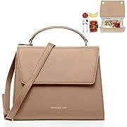 Medium Adult Lunch Bag for Women Beige Tan Lunchbox, College Lunch Box for Women Professional Teachers Nurses Teen Girls, Cute Lunchbag Adult Woman, Insulated Womens Lunch Bags for Work