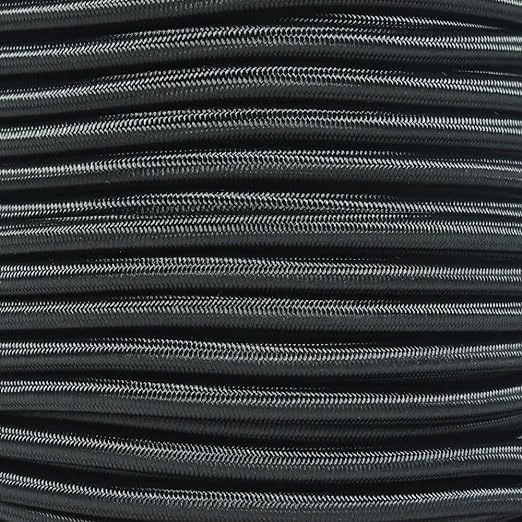West Coast Paracord Marine Grade Shock Cord 1/4-inch - Lengths up to 1000 feet - Made in USA (50 Feet, Black)