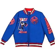 Marvel Superheroes Bomber Jacket for Boys, Avengers Spider-Man Black Panther Miles Morales Bomber Jacket