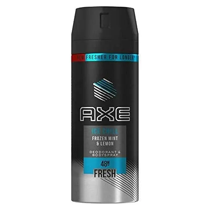 3 Pack Axe Ice Chill for Men Deodorant Body Spray, 150ml (5.07 oz)