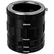 Fotodiox Macro Extension Tube Set Compatible with Canon EOS M EF-M Mount Cameras for Extreme Macro Photography