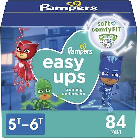 Pampers Easy Ups Training Underwear Boys 5t-6t Size 7 84 ct.