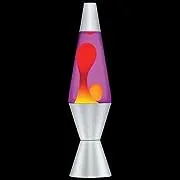 Lava Lite Classic Motion Lava Lamp, Yellow/Purple/Silver