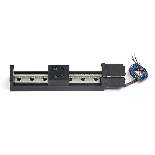 Befenybay 100mm Effective Travel Length Mini Linear Rail Guide Lead Screw T6x1 with NEMA11 Stepper Motor for DIY CNC Router Parts X Y Z Linear Stage Actuator